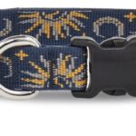 Collar De Perro Teva 19mm Sol Y Luna Insignia Azul