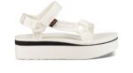 Teva Flatform Universal Malla Impresión Blanco Brillante